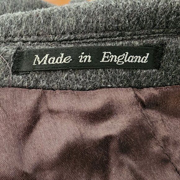 Hammersley Men’s Wool Cashmere Blend Coat Size 40R Gray Made in England VTG - Picture 5 of 11